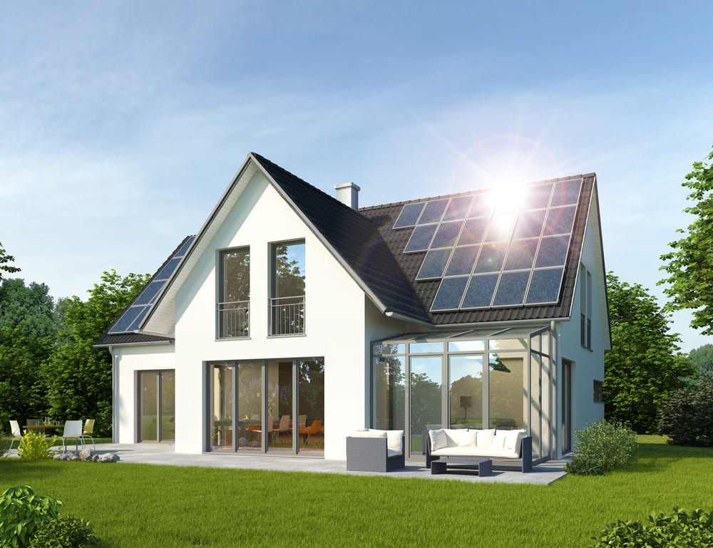 Haus mit Solaranlage Haus mit Solaranlage